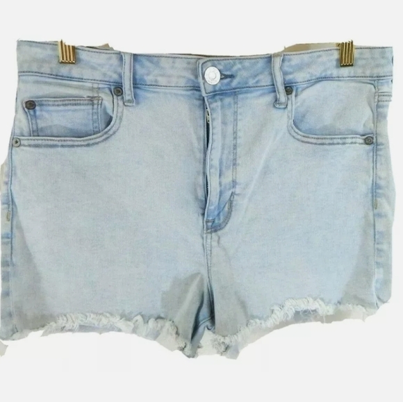 American Eagle Super Hi Rise Shortie Light Wash - Picture 1 of 4
